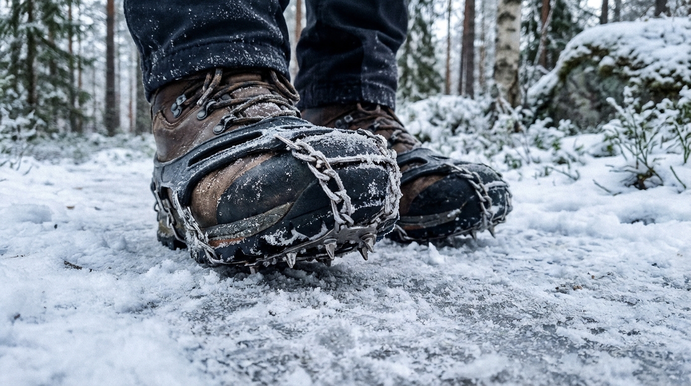 Matkasaapad jäisel ja lumisel rajal Eestis, rõhk haarduvusel ja libisemisohul