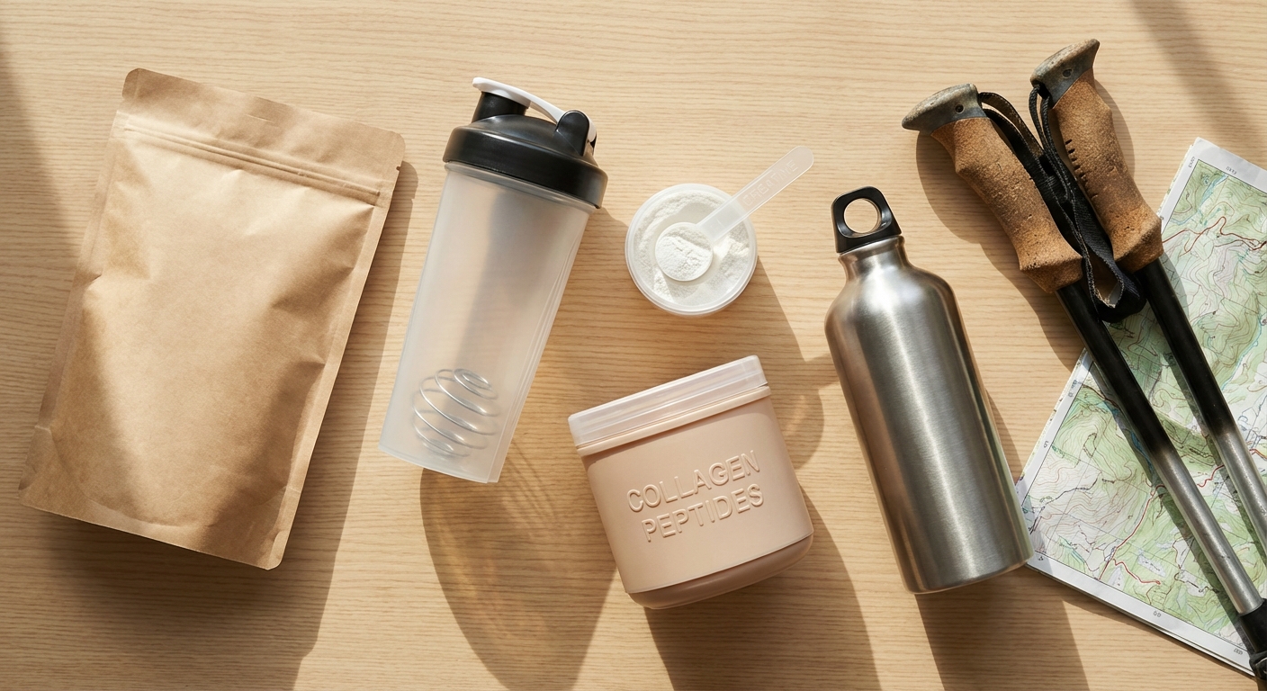 Lameasetus ohututest sporditoitudest ja matkavarustusest, sh valgupulber ja joogipudel